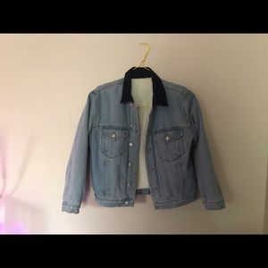 Brandy Melville Denim Jacket with Fleece Lining